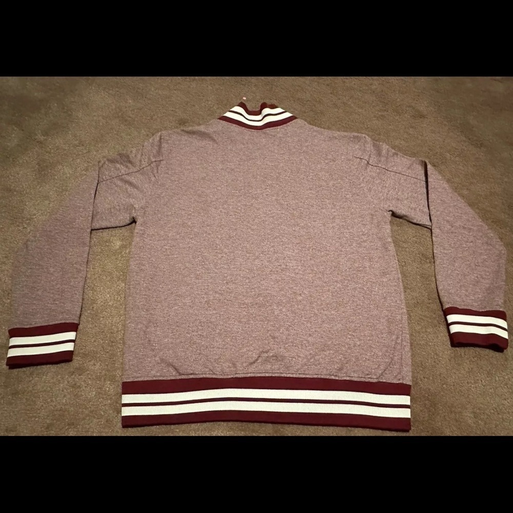 Trademark Brooklyn Cloth Men's Varsity Baseball Jacket XL Burgundy EUC - Picture 3 of 3